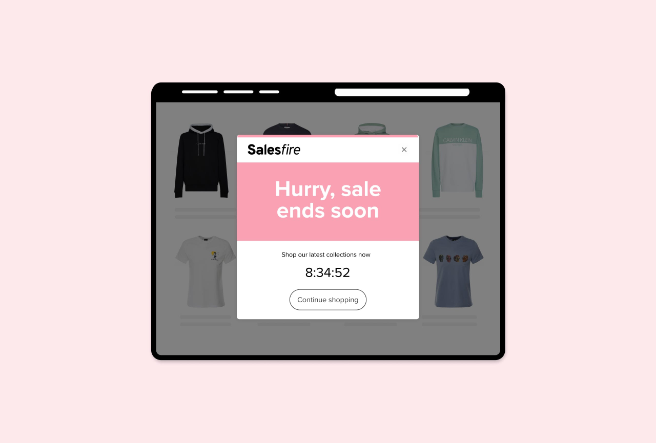 Add an element of urgency and accelerate conversion with countdown timers in Overlays. 
